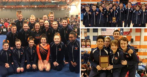 Williams Middle School Girls and Boys Gymnastics Teams Compete at District Championships 